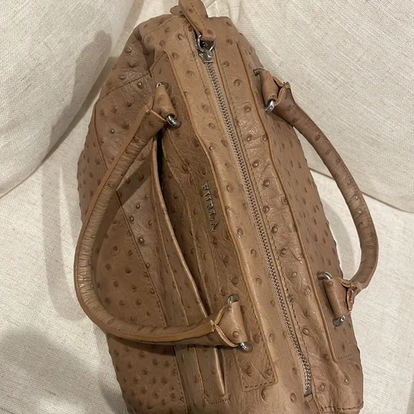 FURLA ostrich handbag. Only wore twice it’s like brand new. - Picture 4 of 17